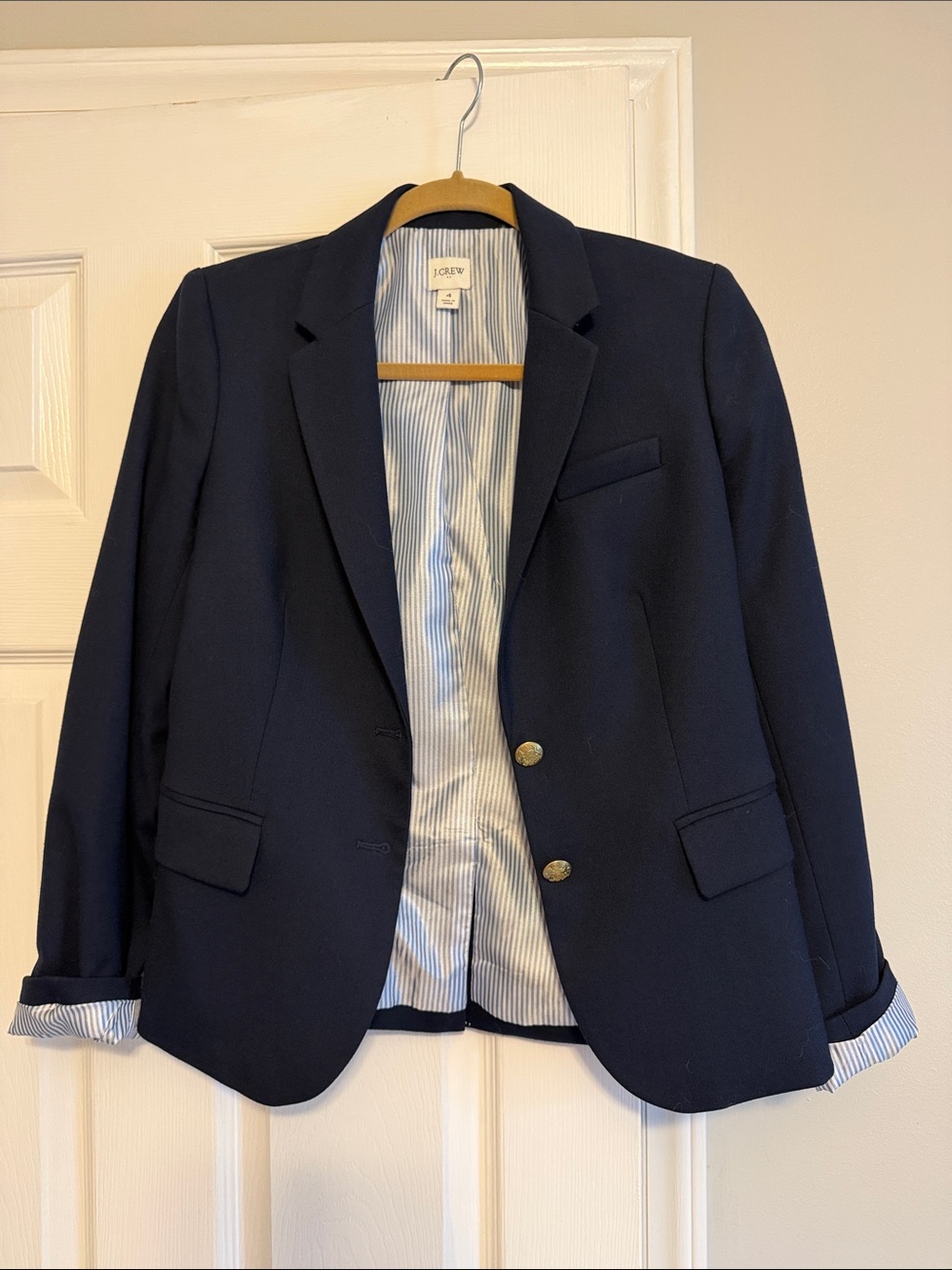 J. Crew Factory Navy Two-Button Women’s Blazer